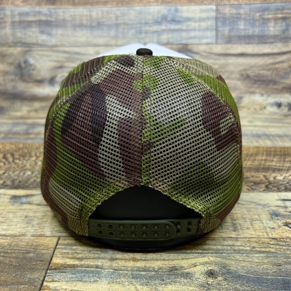 Road Rash 64 Mens Trucker Hat Camo Snapback Motorcycle 90s Video Game Retro Cap - Picture 5 of 8